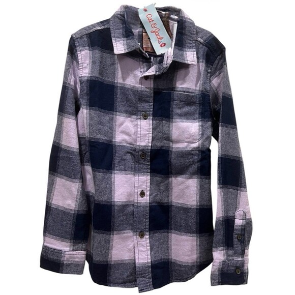 Cat & Jack Other - Long Sleeve Flannel Shirt - Boys - Size: M (8)